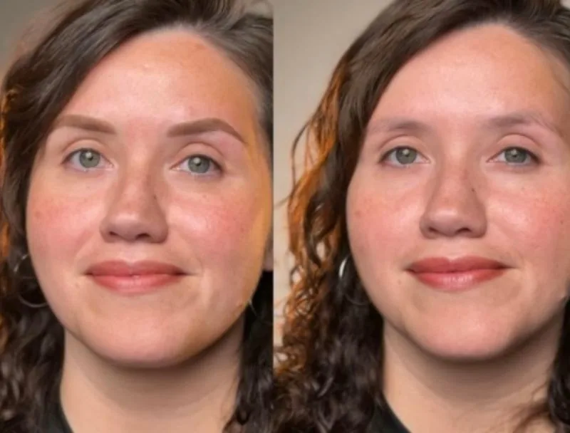 Combo Brows before and after, Frenkel PMU House