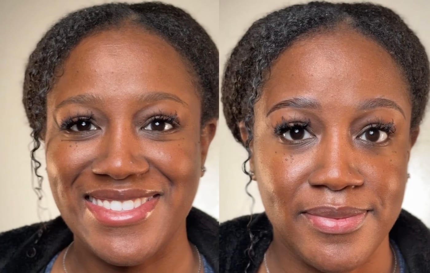 Powder Brows — Healed before and after, Frenkel PMU House