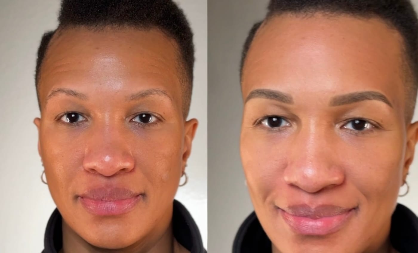 Ombré Brows before and after, Frenkel PMU House
