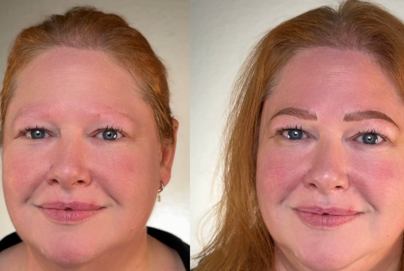 Nano Brows before and after, Frenkel PMU House