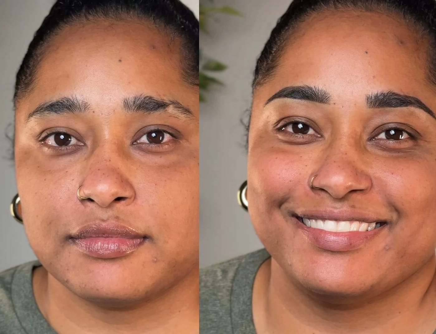 Powder Brows before and after, Frenkel PMU House