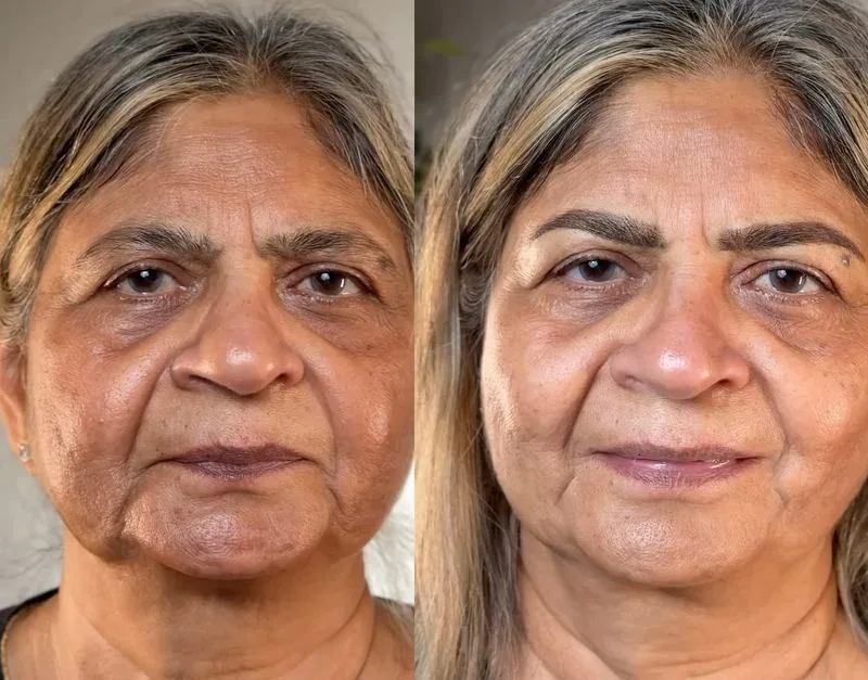 Nano Brows before and after, client result 7, Leander TX