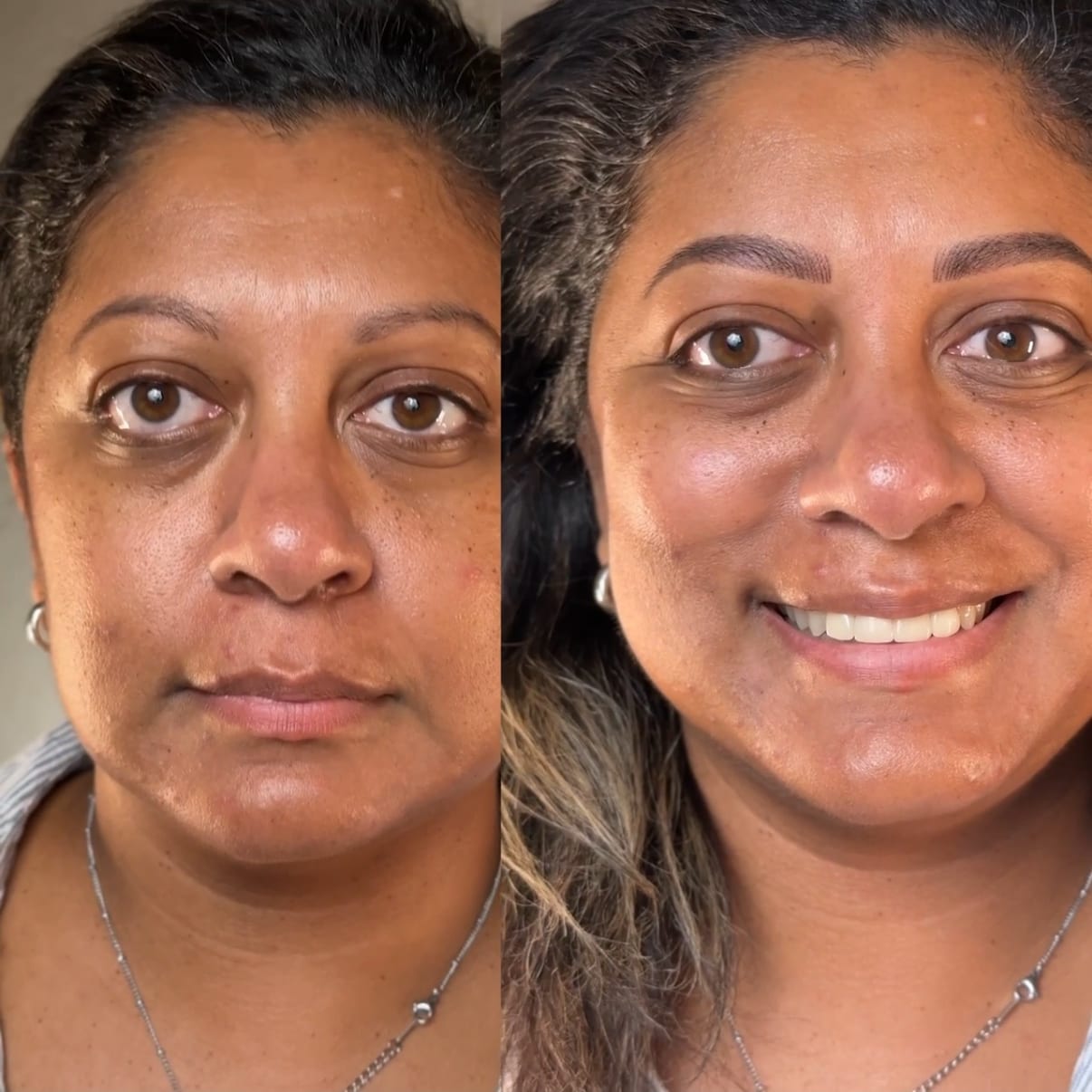 Powder Brows before and after, Frenkel PMU House