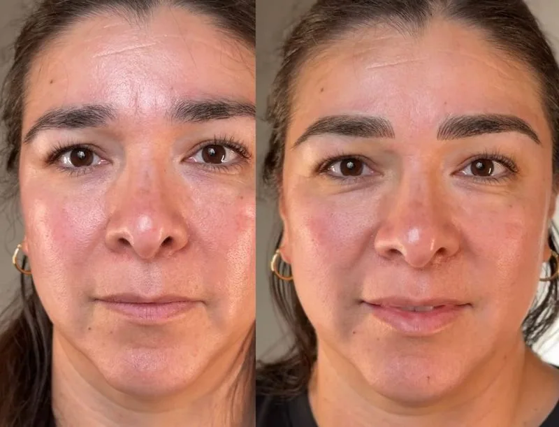 Nano Brows before and after, client result 8, Leander TX