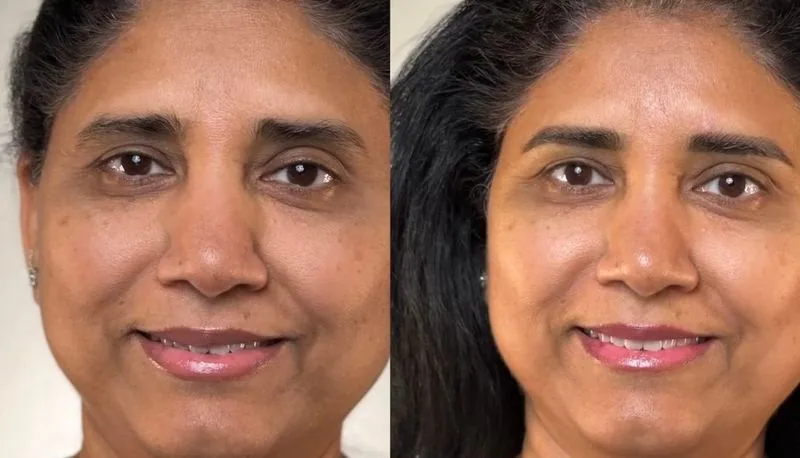 Lip Blush before and after, client result 2, Leander TX