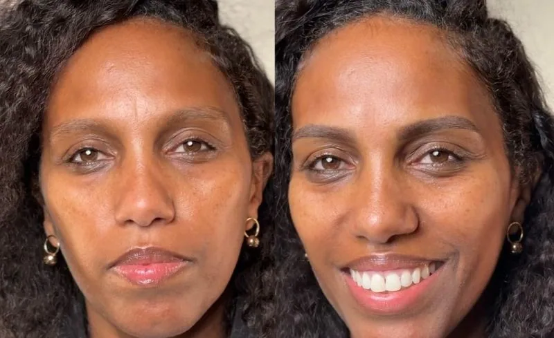Lip Blush, Healed before and after, client result 2, Leander TX