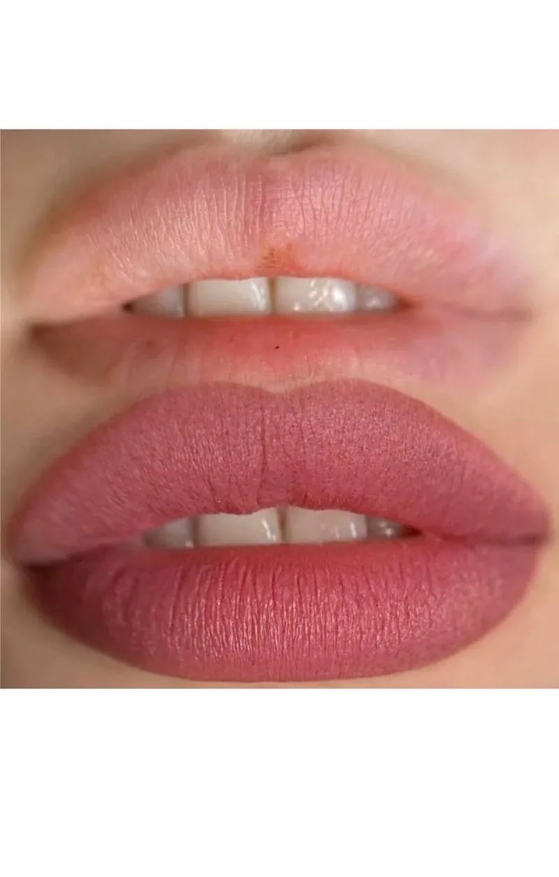 Lip Blush before and after, client result 4, Leander TX